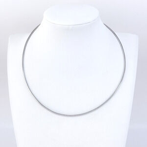Vintage Italy Sterling Silver 925 2mm Snake Chain Necklace 15.5"